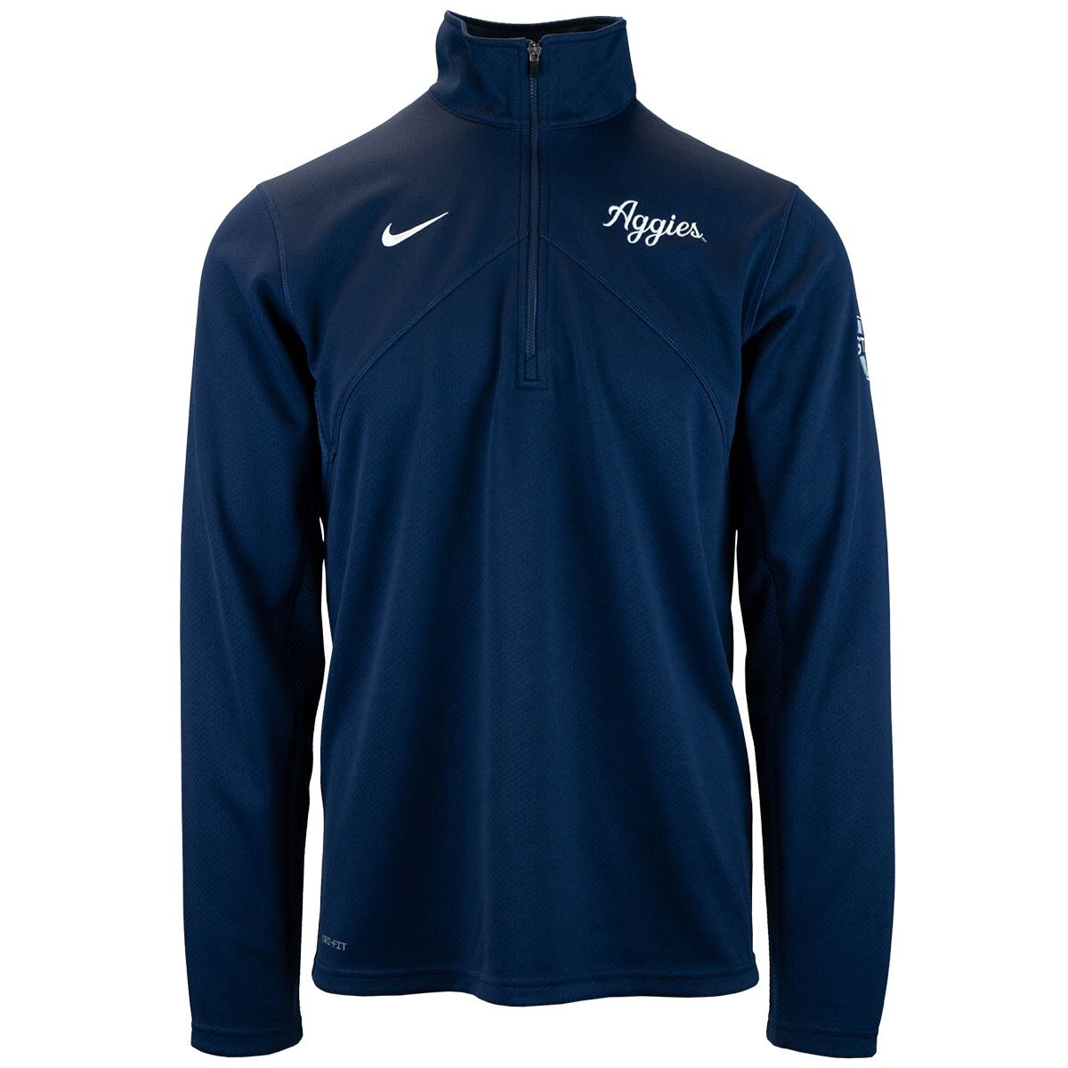 Men's nike aggies u-state navy 1/4 zip pullover